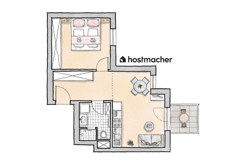 비엔나 Elegant 1Br Flat With Balcony By Hm 아파트 외부 사진